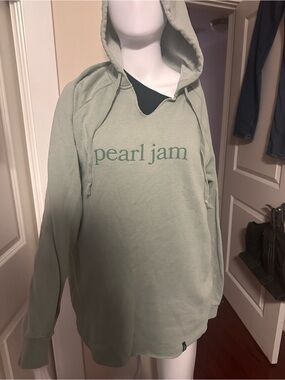 Pearl Jam Ten Club Exclusive Vitalogy Foundation Sage Green Hoodie Size Large